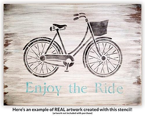 אופניים סטנסיל על ידי סטודיו12 / כיף בציר אמנות-לשימוש חוזר מיילר תבנית / ציור, גיר | מעורב מדיה